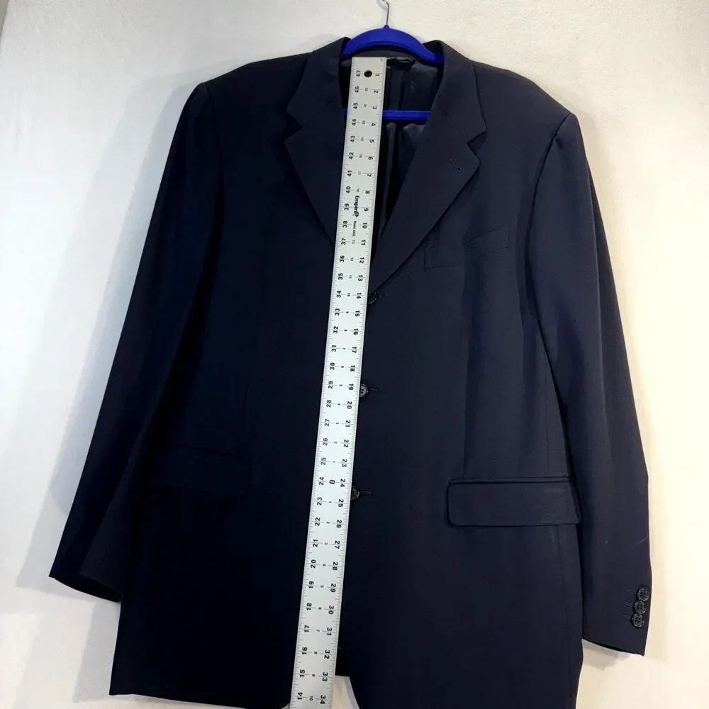 CANALI Proposta Mens Navy Blue Wool Blazer Jacket‎ Made in Italy Size 54 L